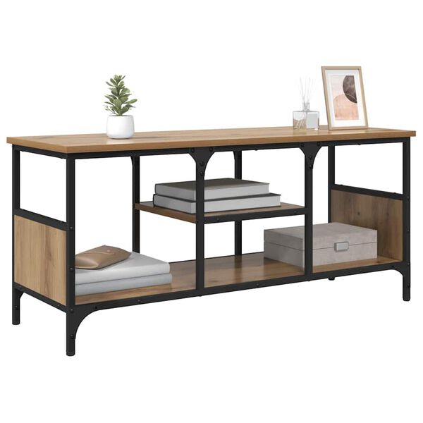 vidaXL TV szekr&eacute;ny Artisan t&ouml;lgy 100 x 35 x 45 cm Műszaki fa &eacute;s vas