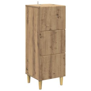 vidaXL Fi&oacute;kos szekr&eacute;ny 33 x 34,5 x 90 cm Szerelt Fa K&eacute;zműves T&ouml;lgy