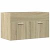 vidaXL sonoma t&ouml;lgy sz&iacute;nű szerelt fa mosd&oacute;szekr&eacute;ny 80 x 38,5 x 46 cm