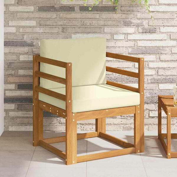 vidaXL K&uuml;lt&eacute;ri kanap&eacute; szett T&ouml;m&ouml;r ak&aacute;cfa &eacute;s poli&eacute;szter Term&eacute;szetes