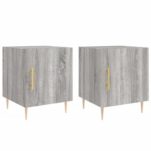 vidaXL 2 db sz&uuml;rke sonoma sz&iacute;nű szerelt fa &eacute;jjeliszekr&eacute;ny 40x40x50 cm