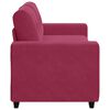 vidaXL bordó bársony loveseat kanapé 140 cm