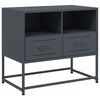 vidaXL antracitsz&uuml;rke ac&eacute;l TV-szekr&eacute;ny 68 x 39 x 60,5 cm