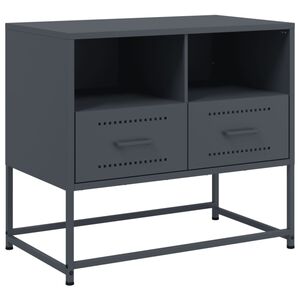 vidaXL antracitsz&uuml;rke ac&eacute;l TV-szekr&eacute;ny 68 x 39 x 60,5 cm
