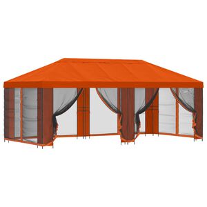 vidaXL Kerti pavilon oldalfalakkal 6 x 3 m Narancss&aacute;rga