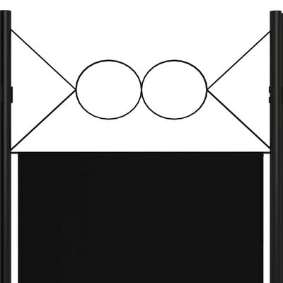 vidaXL fekete 3 paneles paraván 120 x 180 cm