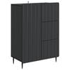 vidaXL Sz&eacute;f Fekete 66 x 34,5 x 91,5 cm Szerelt Fa