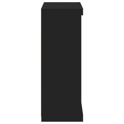 vidaXL fekete tálalószekrény LED-világítással 60,5 x 37 x 100 cm