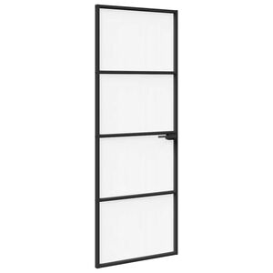 vidaXL Otthoni ajt&oacute; 76 x 201,5 x 3,5 cm Alum&iacute;nium &eacute;s Edzett &Uuml;veg