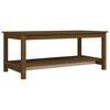 vidaXL m&eacute;zbarna t&ouml;m&ouml;r fenyőfa doh&aacute;nyz&oacute;asztal 110 x 55 x 45 cm