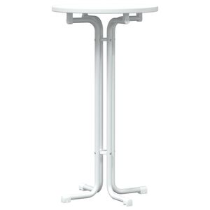 vidaXL fehér étkezőasztal szerelt fa és acél Ø60x110 cm