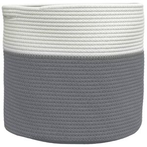 vidaXL sz&uuml;rke &eacute;s feh&eacute;r pamut t&aacute;rol&oacute;kos&aacute;r &Oslash;40 x 35 cm