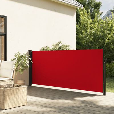 vidaXL piros behúzható oldalsó napellenző 100 x 500 cm