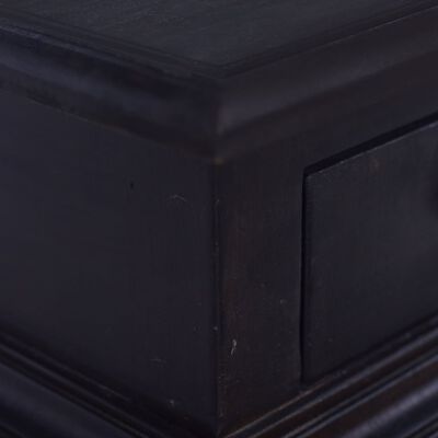 vidaXL világos feketekávészínű tömör mahagóni éjjeli asztal 35x30x60cm