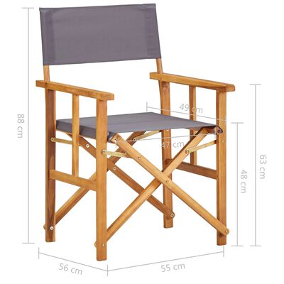 vidaXL 2 db tömör akácfa rendezői szék