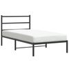 vidaXL fekete f&eacute;m &aacute;gykeret fejt&aacute;ml&aacute;val 107 x 203 cm