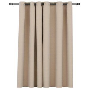 vidaXL b&eacute;zs v&aacute;szonhat&aacute;s&uacute; s&ouml;t&eacute;t&iacute;tőf&uuml;gg&ouml;ny fűzőkarik&aacute;val 290 x 245 cm