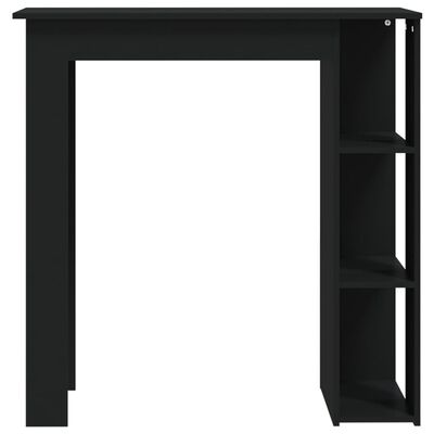 vidaXL fekete forgácslap bárasztal polccal 102 x 50 x 103,5 cm