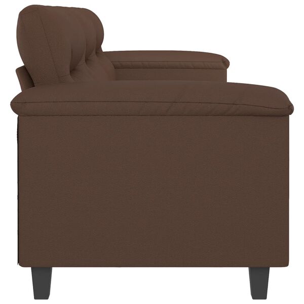 vidaXL 3 szem&eacute;lyes barna műbőr kanap&eacute; 180 cm