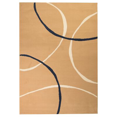 vidaXL barna modern szőnyeg kör mintával 160 x 230 cm