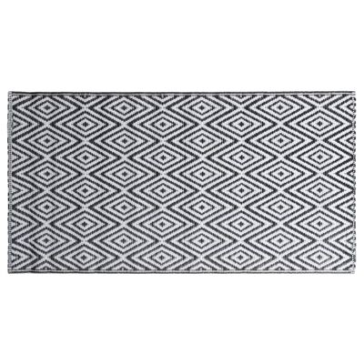 vidaXL fekete-fehér PP kültéri szőnyeg 160 x 230 cm