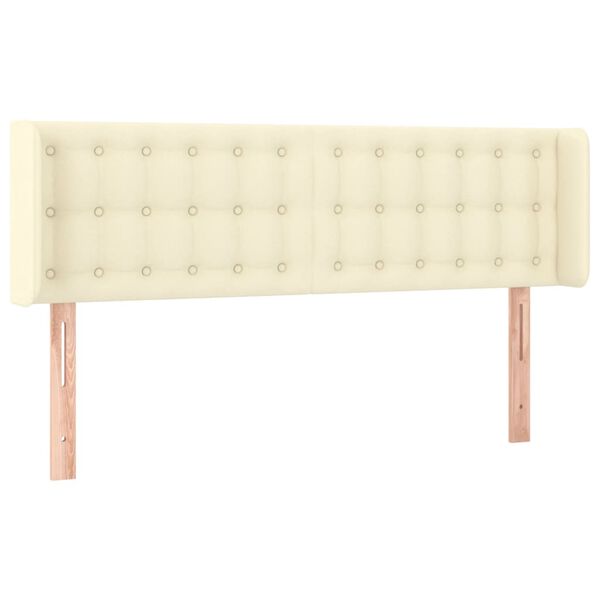 vidaXL kr&eacute;msz&iacute;nű műbőr LED-es fejt&aacute;mla 147 x 16 x 78/88 cm