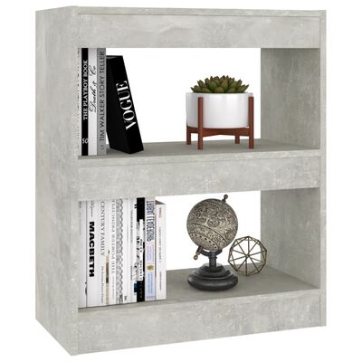 vidaXL betonszürke térelválasztó könyvszekrény 60 x 30 x 72 cm