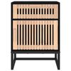 vidaXL 2 db fekete szerelt fa és vas éjjeliszekrény 40x30x55,5 cm