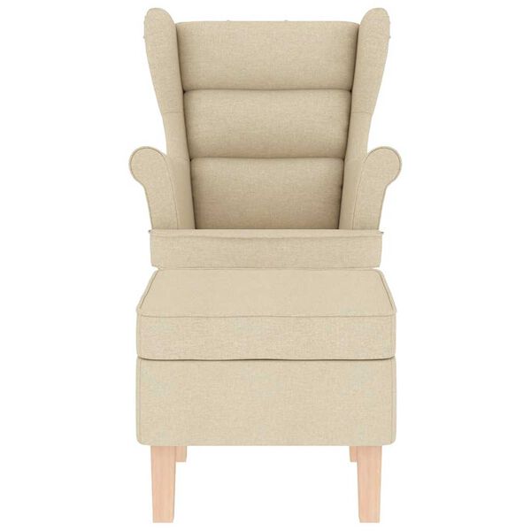 vidaXL kr&eacute;msz&iacute;nű sz&ouml;vet hintasz&eacute;k l&aacute;btart&oacute;val