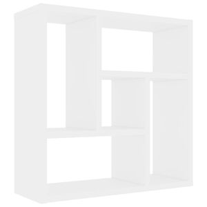 vidaXL feh&eacute;r szerelt fa fali polc 45,1 x 16 x 45,1 cm