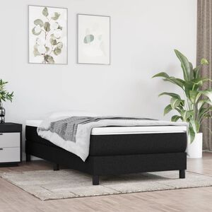 vidaXL fekete sz&ouml;vet zsebrug&oacute;s &aacute;gymatrac k&ouml;zepes kem&eacute;nys&eacute;gű 90x190x20 cm