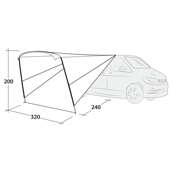 Outwell Touring Canopy fekete-szürke napellenző