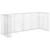 vidaXL horganyzott ac&eacute;l gabionfal szemeteskuk&aacute;khoz 320 x 100 x 120 cm