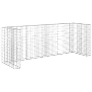 vidaXL horganyzott ac&eacute;l gabionfal szemeteskuk&aacute;khoz 320 x 100 x 120 cm