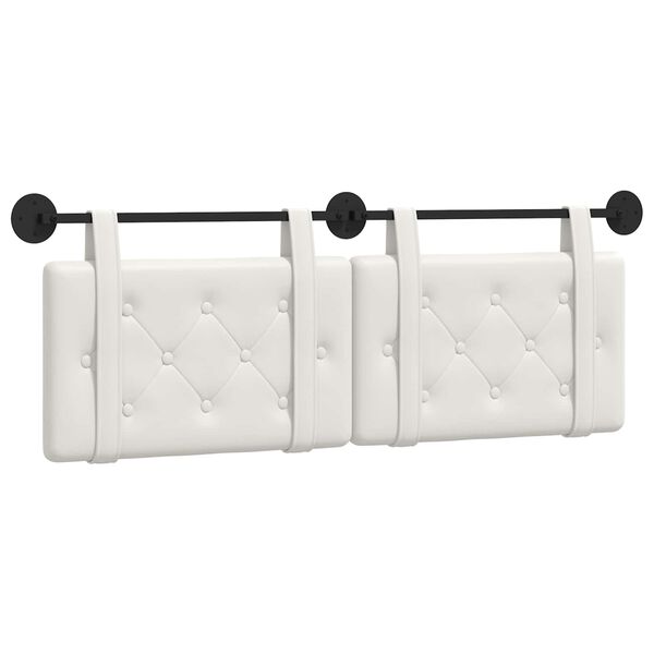 vidaXL Fali Fejt&aacute;mla Falra szerelhető Feh&eacute;r 150 x 55 x 5 cm Műbőr