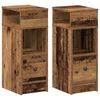 vidaXL 2 db antik fa sz&iacute;nű &eacute;jjeliszekr&eacute;ny fi&oacute;kkal 25x31x66 cm