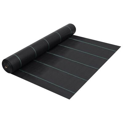 vidaXL fekete PP talajtakaró szőnyeg 1 x 50 m