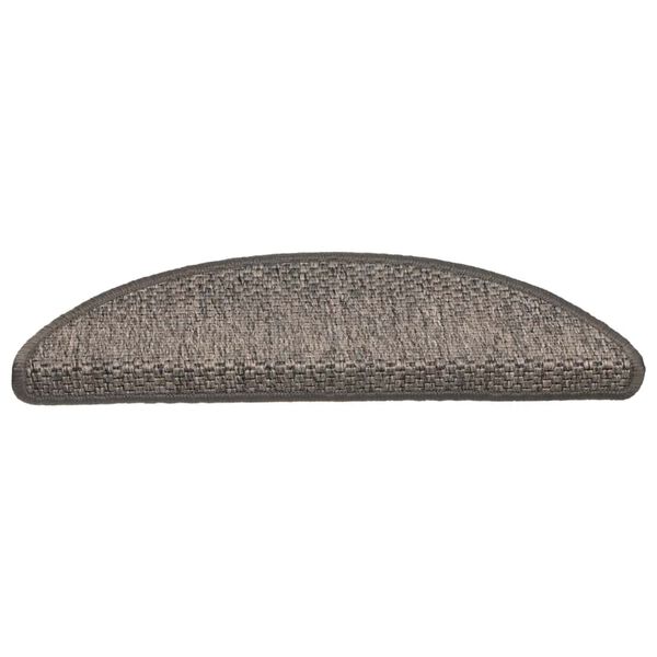 vidaXL 30 db l&eacute;pcsőszőnyegek &ouml;ntapad&oacute;s sziz&aacute;l kin&eacute;zetű 56x17x3 cm