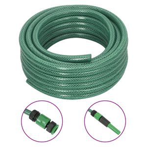 vidaXL kerti t&ouml;mlő szerelv&eacute;nyk&eacute;szlettel Z&ouml;ld 0,5" 10 m PVC