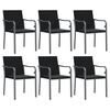 vidaXL 6 db fekete polyrattan kerti sz&eacute;k p&aacute;rn&aacute;val 56x59x84 cm