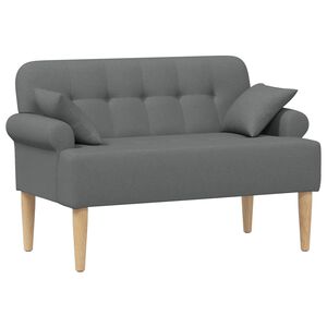 vidaXL Gombra tűz&ouml;tt loveseat S&ouml;t&eacute;tsz&uuml;rke 120 x 65 x 79 cm Sz&ouml;vet