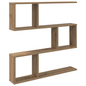 vidaXL Falpolc K&eacute;zműves T&ouml;lgy 80 x 12 x 79,5 cm Szerelt Fa