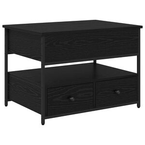 vidaXL Doh&aacute;nyz&oacute;asztal Fekete t&ouml;lgy 70 x 50 x 54.5 cm Szerelt Fa
