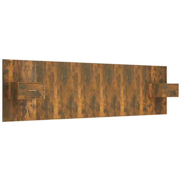 vidaXL f&uuml;st&ouml;s t&ouml;lgy sz&iacute;nű szerelt fa &aacute;gyfejt&aacute;mla szekr&eacute;nyekkel