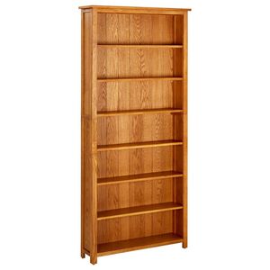 vidaXL 7 szintes t&ouml;m&ouml;r t&ouml;lgyfa k&ouml;nyvespolc 90 x 22,5 x 200 cm