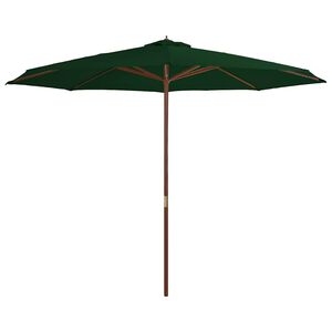 vidaXL z&ouml;ld k&uuml;lt&eacute;ri napernyő far&uacute;ddal 350 cm