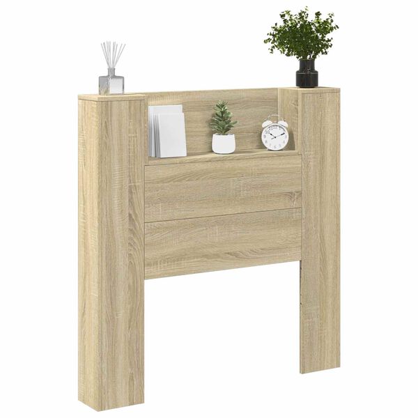 vidaXL Fejt&aacute;mla polcokkal Sonoma t&ouml;lgy 100 x 16,5 x 103,5 cm Faanyag