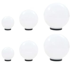vidaXL 6 db-os LED g&ouml;mbl&aacute;mpa-szett 20/30/40 cm PMMA