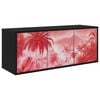 vidaXL Fals&iacute;that&oacute; TV Szekr&eacute;ny AACHEN 102 x 33 x 40 cm Fekete T&ouml;lgy