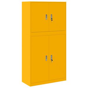 vidaXL T&aacute;rol&oacute;szekr&eacute;ny 2 db Must&aacute;rs&aacute;rga 90 x 40 x 175 cm Ac&eacute;l Z&aacute;rolhat&oacute;